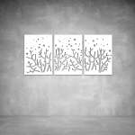 Bubble & Branch Wall Art - 1040 X 535 X 20 Stone Grey Indoor
