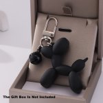 1PC Cute Balloon Dog Keychain Cartoon Animal Pvc Doll Key Chain Ring Bag Backpack Charm Earbud Case Cover Accessories Women Dail