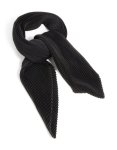 Black Pleated Satin Fabric Scarf