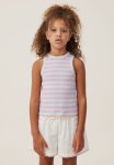 Cotton On Eleanor Tank - Rainbow Stripe Rib