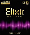 Elixir Strings 21052 Attune Phosphor Bronze Acoustic Guitar Strings – .012-.053 Light