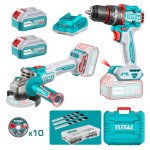 Total Tools Kit Combo Cordless 20V With Accessories
