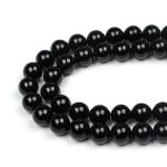 Mjdcb Natural Stone Bead Black Onyx Gemstone Loose Beads For Jewelry Making Bracelet Necklace 8MM