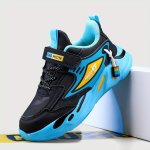 Boys' Sports Casual Running Shoes Microfiber Synthetic Leather Hook And Loop Fastener Round Toe Lightweight Cross-trainer Fabric