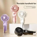MINI Portable Folding Fan With Spray Mister Humidifier USB Rechargeable Handheld Fan Suitable For Living Room Classroom School B