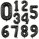 1PC 101.6 Cm Big Number Black Balloons Birthday Party Decoration Supplies Anniversary Celcbration
