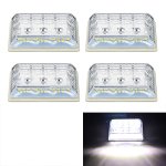 4 Pcs ZS-6001 DC24V Car Truck Side Marker Indicator Lights Bulb Lamp White Light