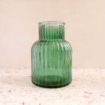 Glass Vase - Retro Green - 20CM Height