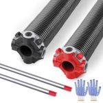 One Pair Garage Door Torsion Springs Set 207-2-20 2" Id X 20" Length Oil-free Electrophoretic Coated Replacement Kit With Windin