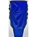 Bohemia Crystal Bohemia Vase Princess Non Lead With Blue Satin