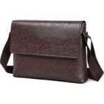 Coffee Colored 33CMX24.5CMX5CM Men& 39 S Leather Shoulder Bag Casual Briefcase Men& 39 S Travel Diagonal