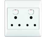 B7402 2X 16A Switched Socket Outlet 4 4 With White Cover