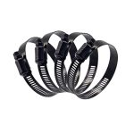 Ispinner 4PCS 4 Inch Stainless Steel Adjustable 78-102MM Size Range Worm Gear Hose Clamp Fuel Line Clamp For Plumbing Automotive