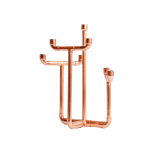 Compact Copper 7 Candle Holder