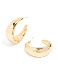 Goldair Gold Pear Chubby Hoop Earrings