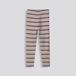 GIRLS Ribbed Leggings - 10 Stone