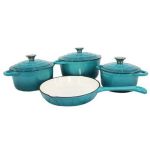 Cast Iron Cookware Set - 7 Piece - Yellow