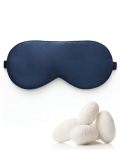 Lulir 100% Mulberry Silk Sleep Mask With Adjustable Strap 16-MOMME Light-blocking Eye Mask For Sleeping Hypoallergenic Silk Eye