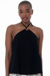 Halter Trapeze Top - 16 Black