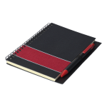 BF0052 - Coloured Stripe Notebook With Pen Red Std