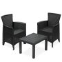 Progarden Forest 3 Piece Rattan Patio / Balcony Set