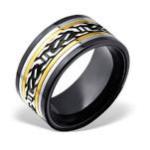C1011-C22790 - Men's Stainless Steel Band Ring - Size 11