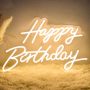 Happy Birthday Neon Sign For Wall Decor LED Happy Birthday Light Up Sign USB Powered Dimmable Neon Light For Birthday Party Decorations Backdrop Wa
