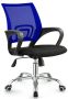 Tocc Zippy Netting Back Typist Office Chair With Chrome Base - Black&blue