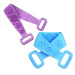 2 Pieces Double-sided Silicone Back Scrubber For Shower