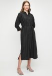 Linen Tunnel Shirt Dress In Black - Black
