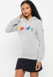 Vintage Cl Rainbow Hood - Grey Marl