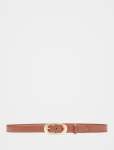 Carla Curve Buckle Belt - M-l Tan