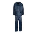 Rubberised Navy Rain Suit M