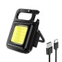 Cob Rechargeable Carabiner Keychain Light