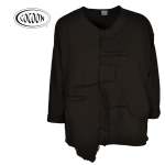 Cocoon Raw-edge 2 Textured Sweat Top - Black L xl