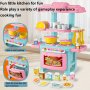 Children's Interactive Kitchen Playset With Realistic Accessories And Electronic Features For Ages 3-6 - Mixed Color Pretend Play Cookware Set With Spinning Cooking Function