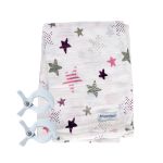Cotton Muslin Gift Set - Pink Star