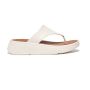 F-mode Leather Flatform Toe-post Sandals Cream
