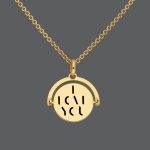 Gold Spinner "i Love You" Necklace