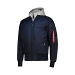 Alpha Industries Mens MA-1 Dtec Mens Jacket In Blue And Grey - Blue And Grey 3XL