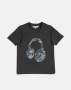 Ben Sherman Typography Headphones Charcoal T-Shirt - 13-14 / Grey