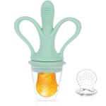 2 In 1 Baby Banana Teether & Baby Safety Feeder - Green