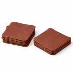 Genuine Leather Coasters Set Of 4 Or 8