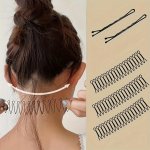 5PCS Solid Color Wavy Hair Combs Broken Hair Finishing Combs Bangs Holder Hair Styling Tools