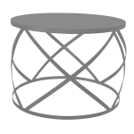 Cross Coffee Table - Dark Admirality Grey