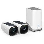 Security Cam 3 With Homebase 3 & 2 X 4K Solar Cameras - White