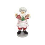 Chef Santa With Gingerbread Garland 9.5X11X20.5CM