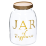 Gold Script Glass Jar 2L
