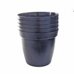 25CM Rigid Round Pots - Set Of 5