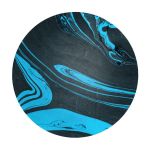 Blue Flowing Paint Round Tablecloth
